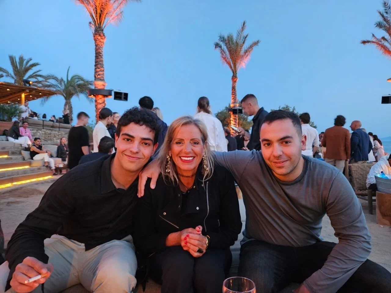 The Mykonos Mood family team on the island